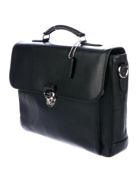 coach leather briefcases for men.